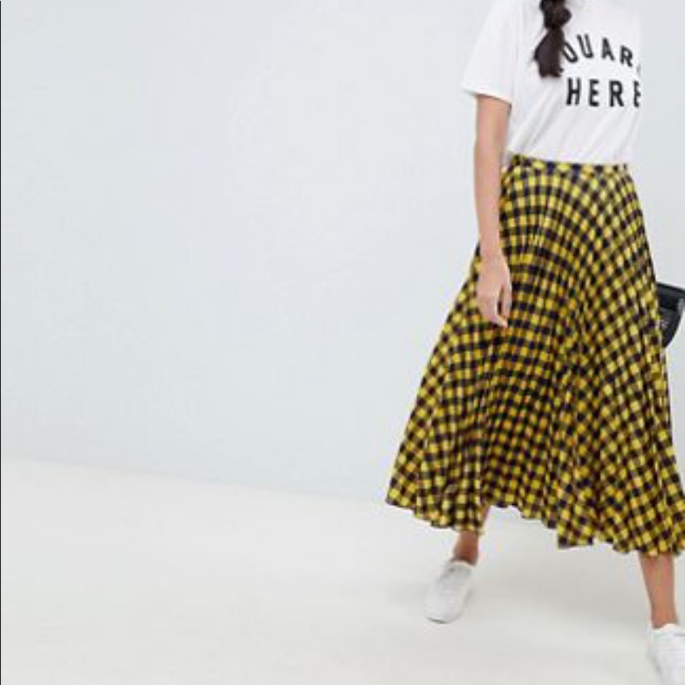 ASOS check printed MIDI Skirt
